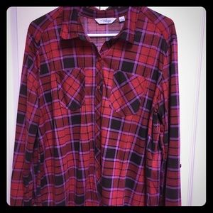 Indigo multi colored flannel